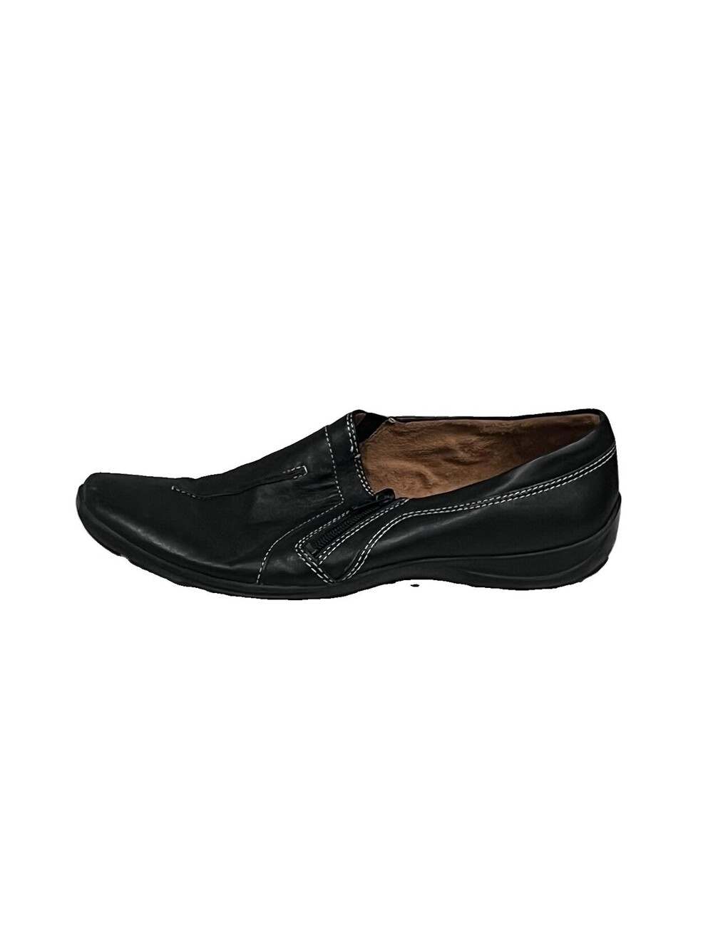 Natural Soul Naturalizer Black Leather Loafers Women’s 9.5M Slip On Comfort